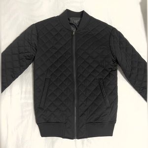 Zara bomber quilted jacket. Black. Size small